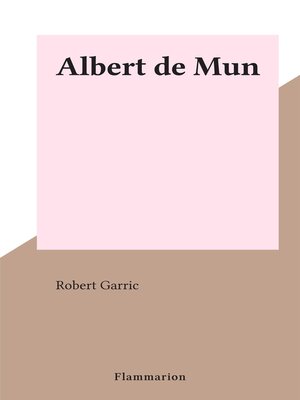 cover image of Albert de Mun